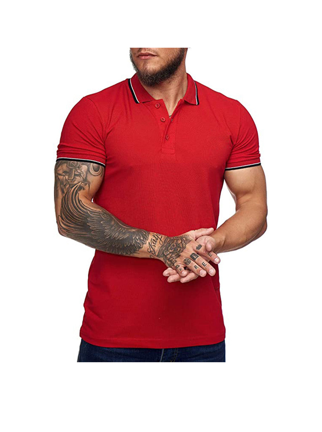Harold Solid Color Short-sleeved Polo Shirt