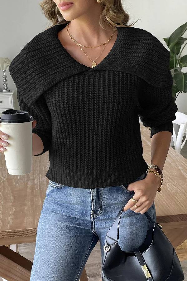 New Fashion Trend Design Lapel Sweater