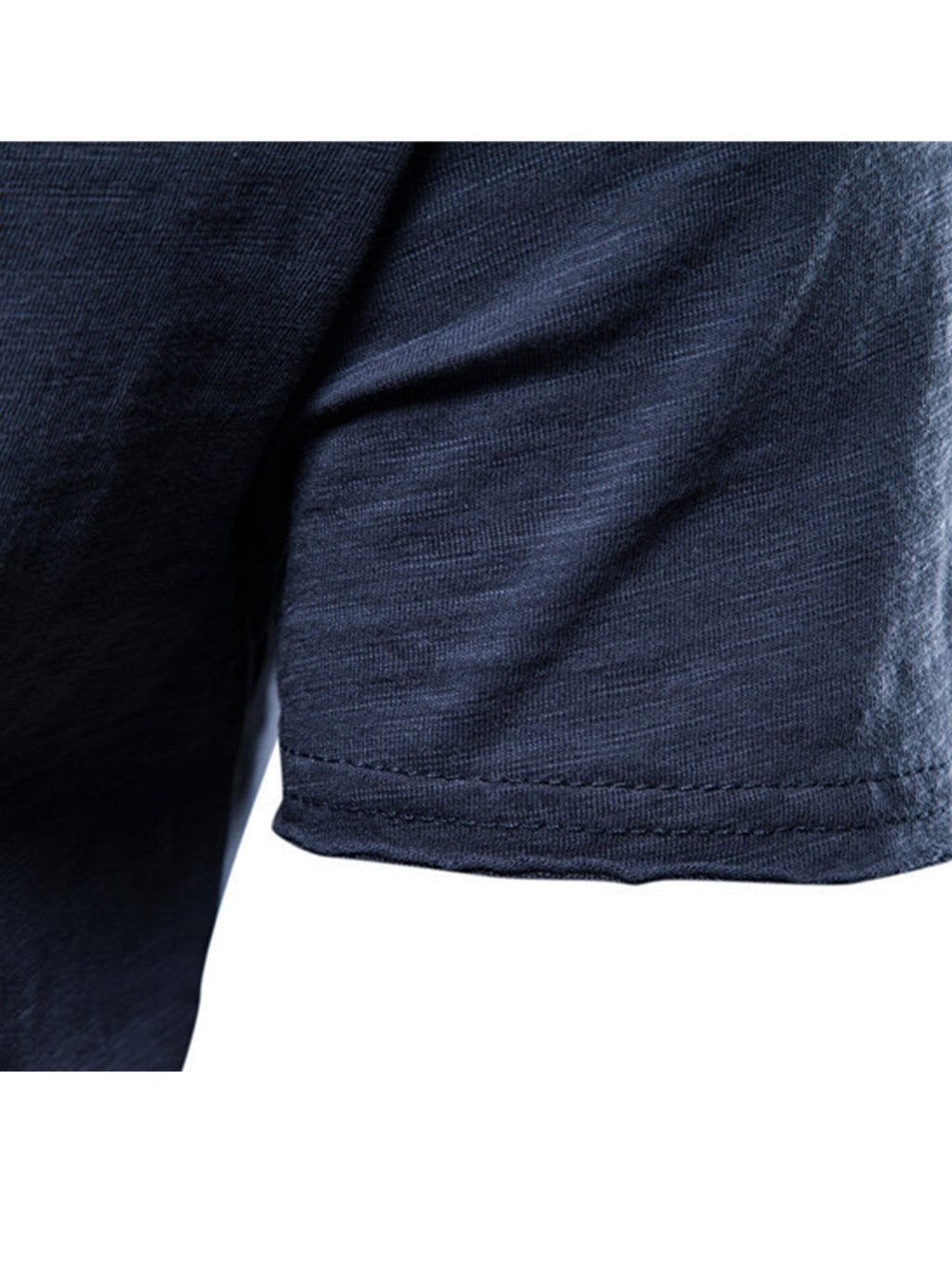 Men's Textured Solid Color Crew Neck T-shirt