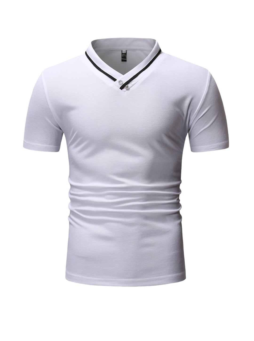 Kenney Solid Color V Neck Casual T-shirt