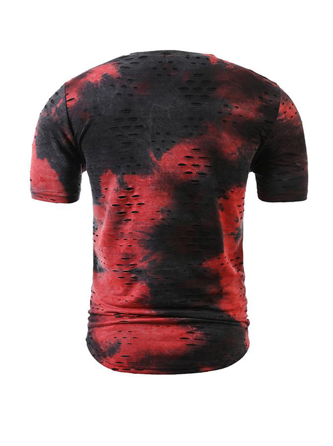 Tie-dye Ripped Short-sleeve T-shirt