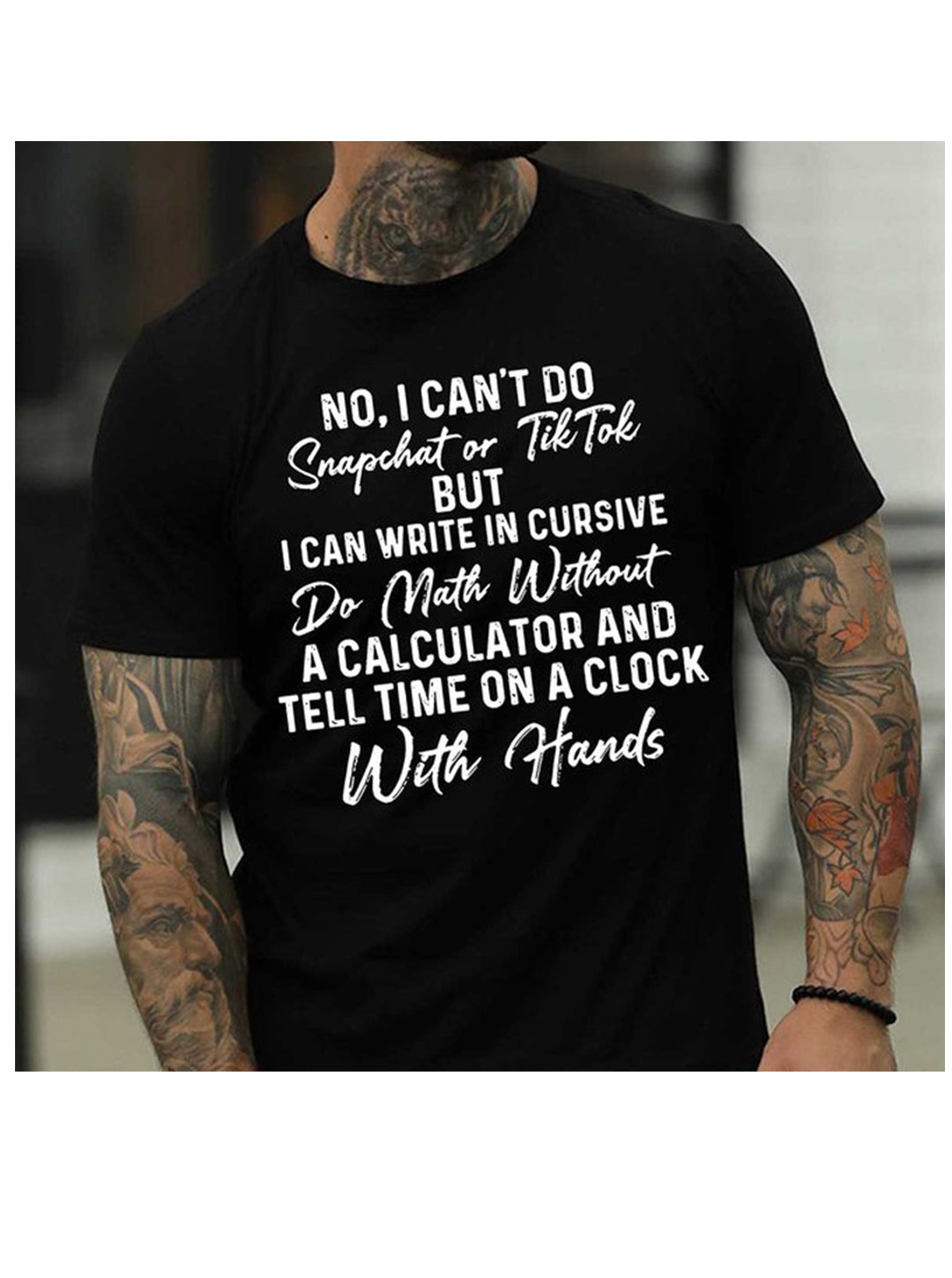 Men's Graphic Prints Letter Crew Neck Casual Short Sleeve T-shirt