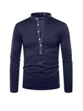 Jesus Solid Color Deep V-neck Long-sleeved T-shirt