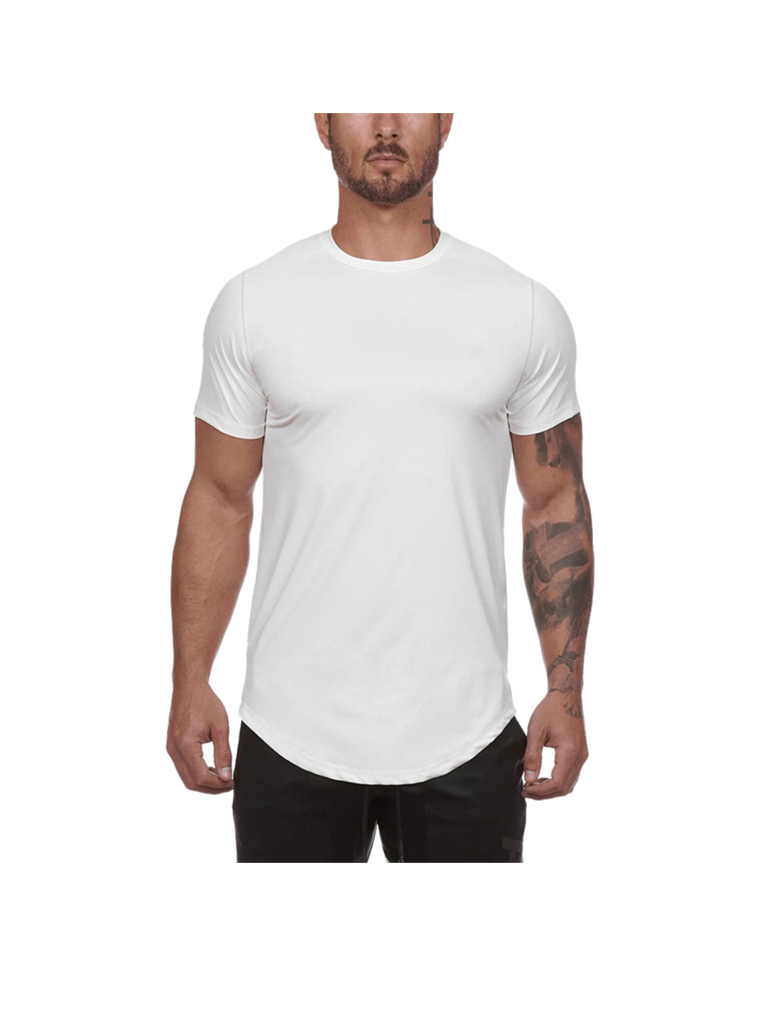 Miguel Solid Color Crew Neck T-shirt