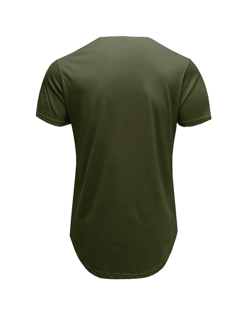 Justin Solid Color Crew Neck Casual T-shirt