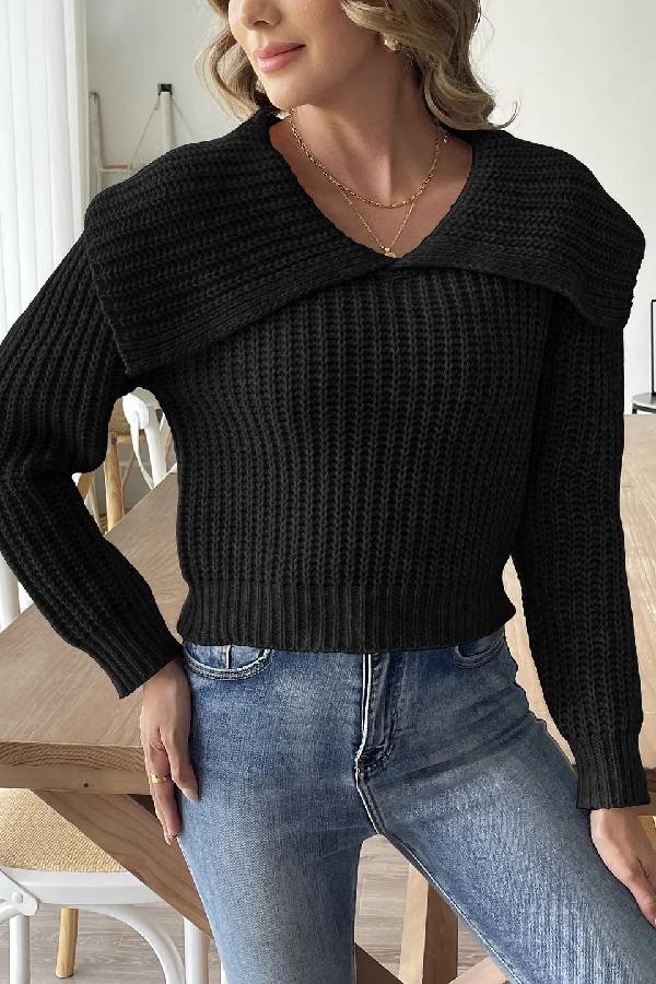New Fashion Trend Design Lapel Sweater