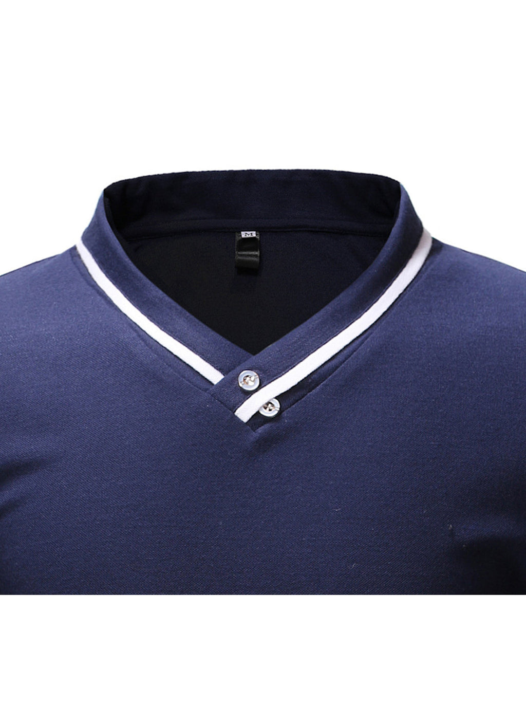 Kenney Solid Color V Neck Casual T-shirt