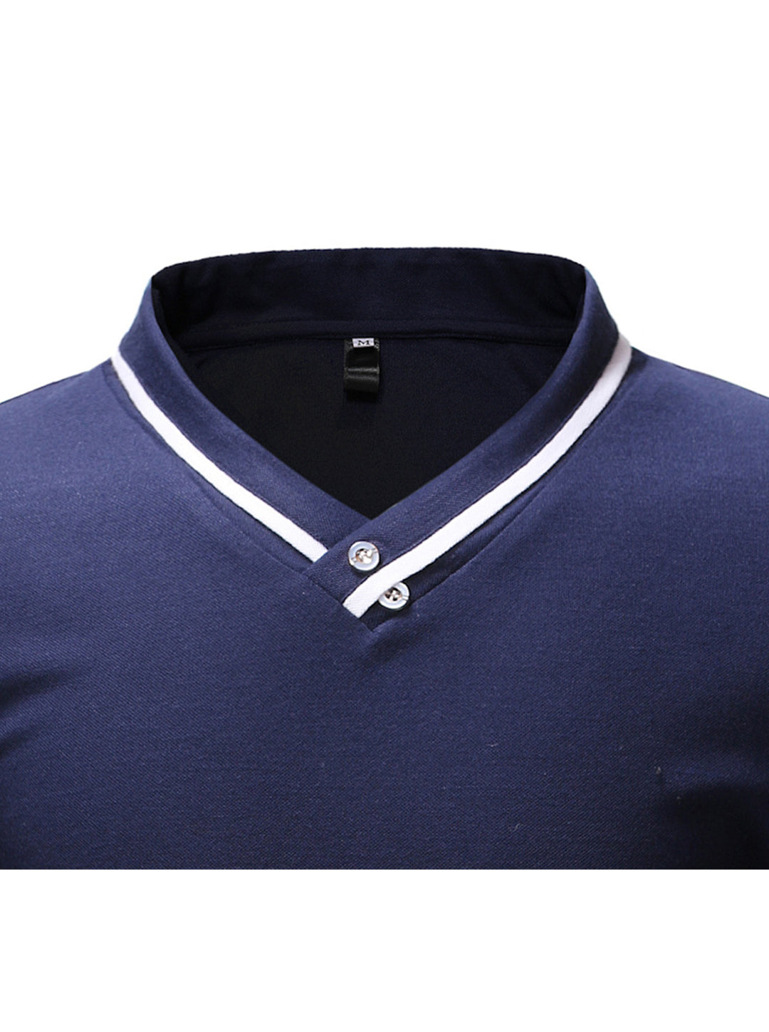 Kenney Solid Color V Neck Casual T-shirt