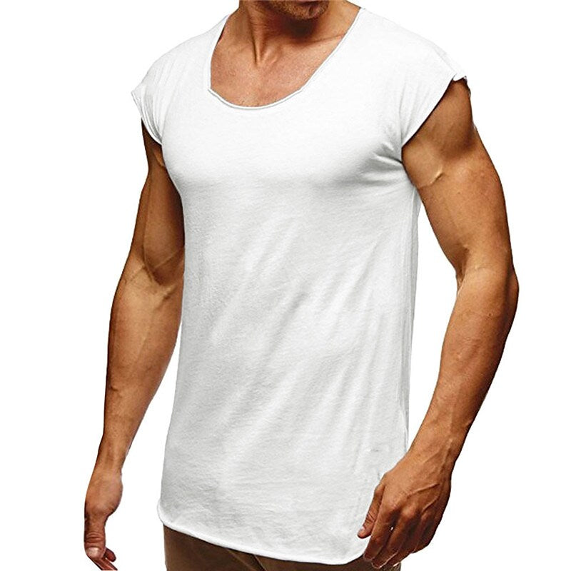 Men's T shirt Solid Color Crew Neck