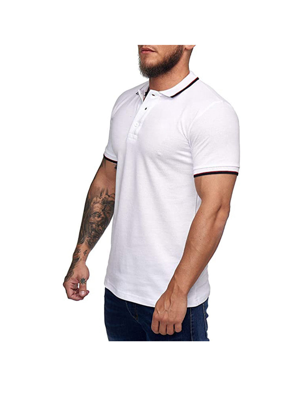 Harold Solid Color Short-sleeved Polo Shirt