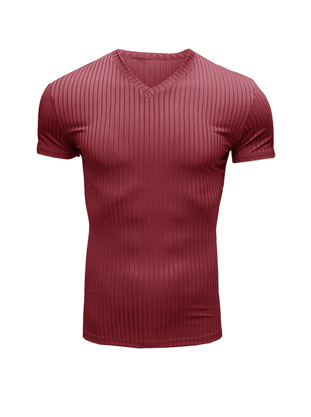 Robert Ribbed Fabric V-neck T-shirt