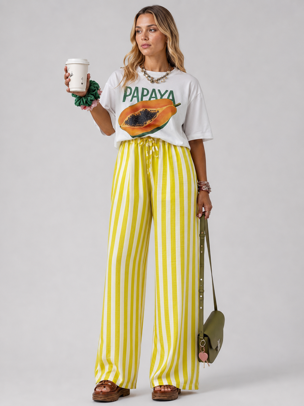 Amalfi® Striped Wide-Leg Pants
