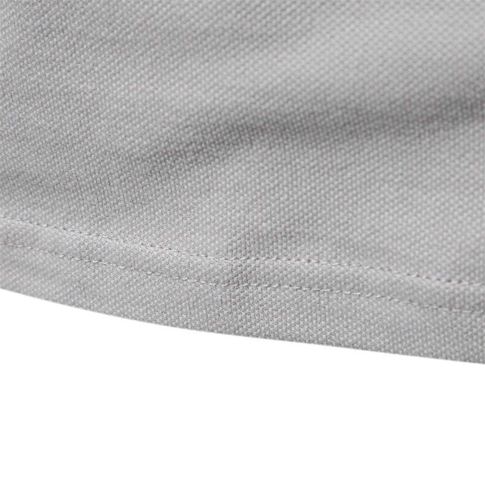 Men's Solid Casual Short Sleeve Lapel Golf Shirt