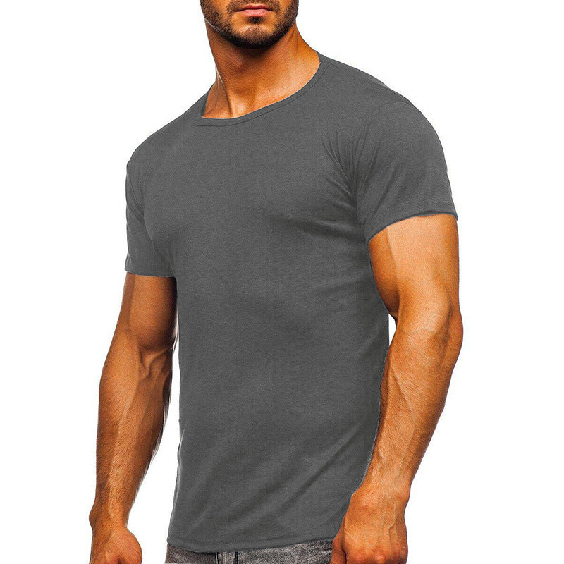 Men's Solid Color Short Sleeve T-Shirt