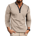 Men's Long Sleeve Vintage Henley T-Shirt