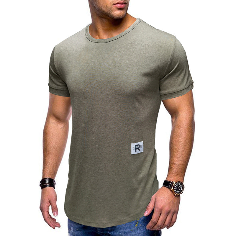 Alan Solid Color Crew Neck T-Shirt