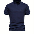 Men's Daily Comfy Short Sleeve Shirt With Stand Collar Golf