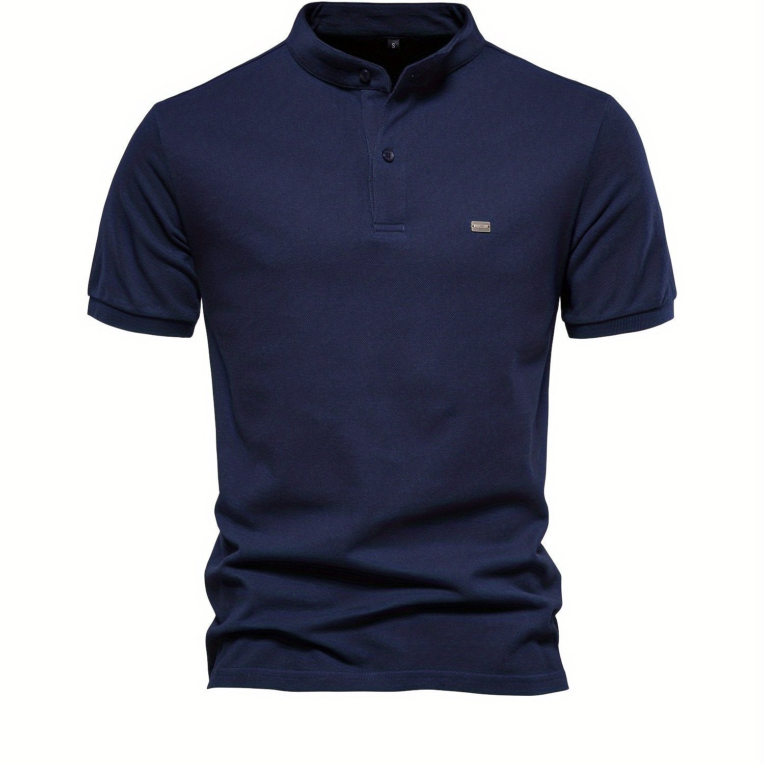 Men's Daily Comfy Short Sleeve Shirt With Stand Collar Golf
