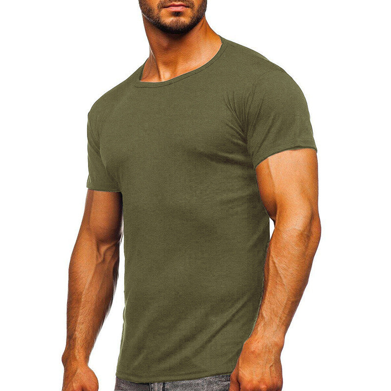 Men's Solid Color Short Sleeve T-Shirt