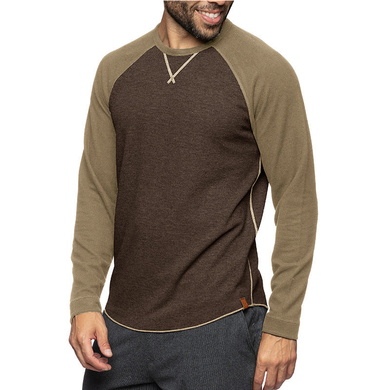 Men's Crew Neck Color Block T-shirt