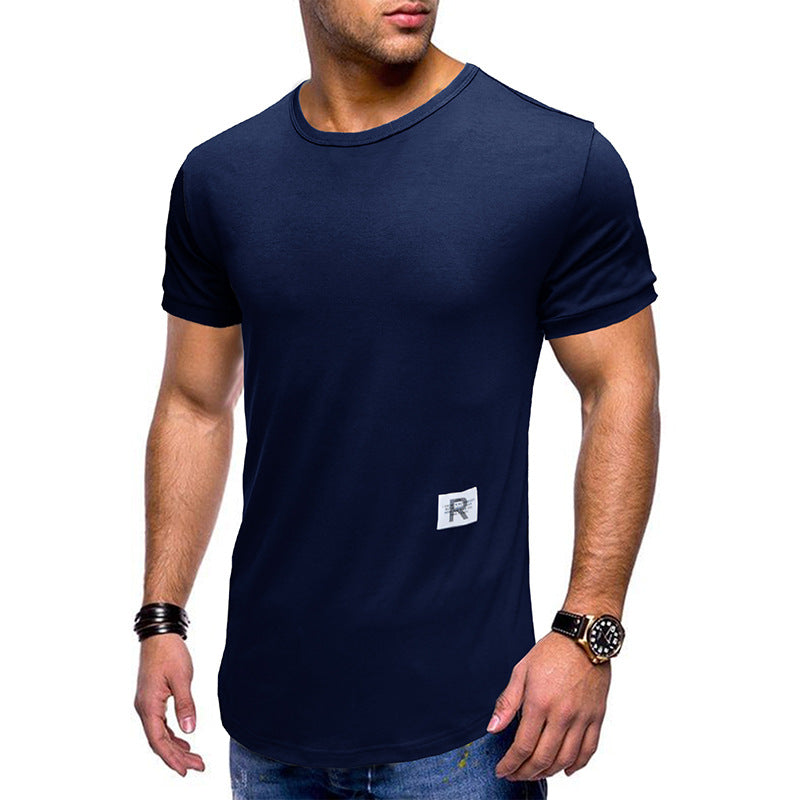 Alan Solid Color Crew Neck T-Shirt