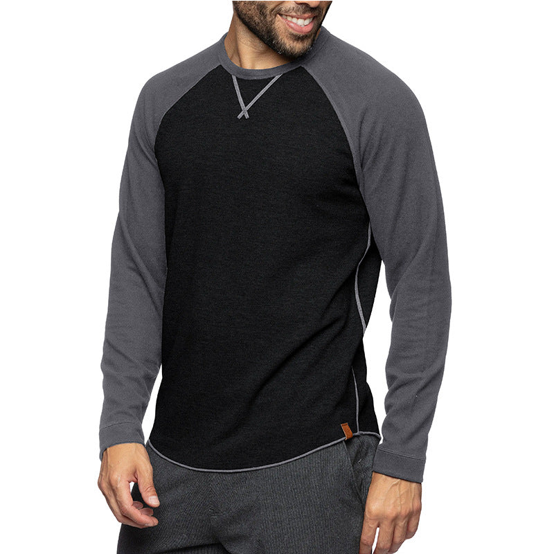 Men's Crew Neck Color Block T-shirt