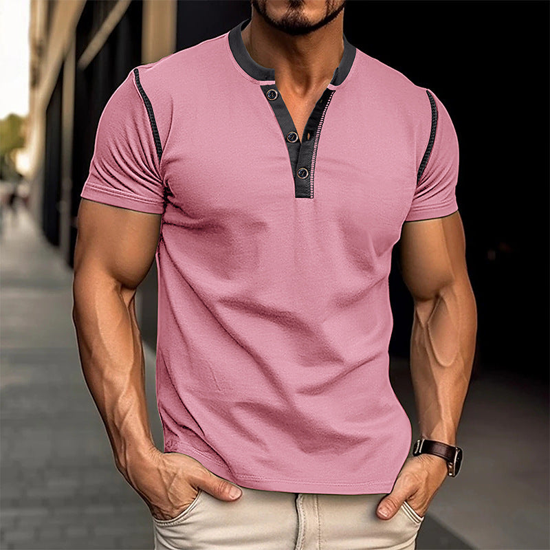 Men's Vintage Slim Fit Henley T-Shirt