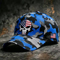 American Patriotic Skull Camo Cap – Embroidered Edition