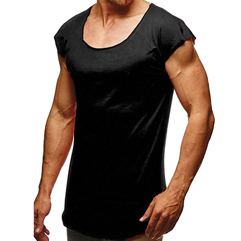 Men's T shirt Solid Color Crew Neck