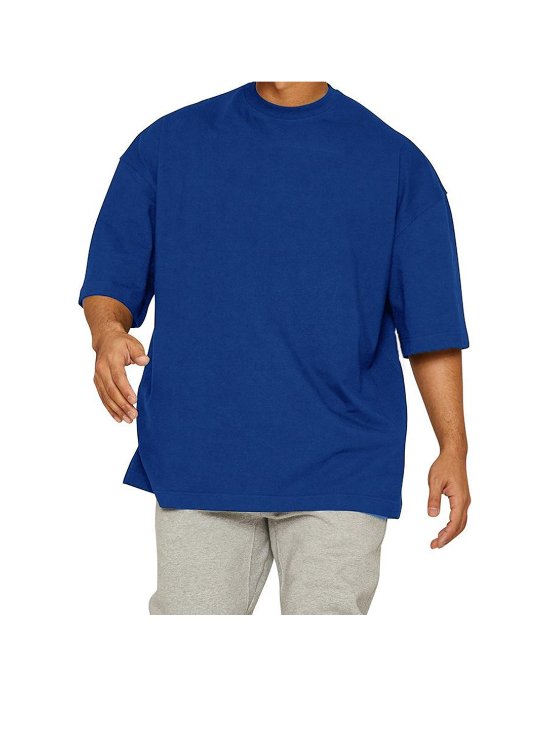 Rogers Solid Color Cotton Oversize Short-sleeved T-shirt