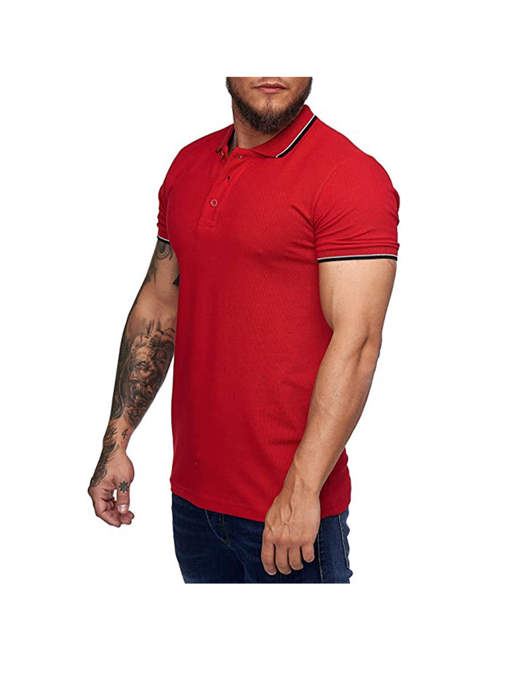 Harold Solid Color Short-sleeved Polo Shirt