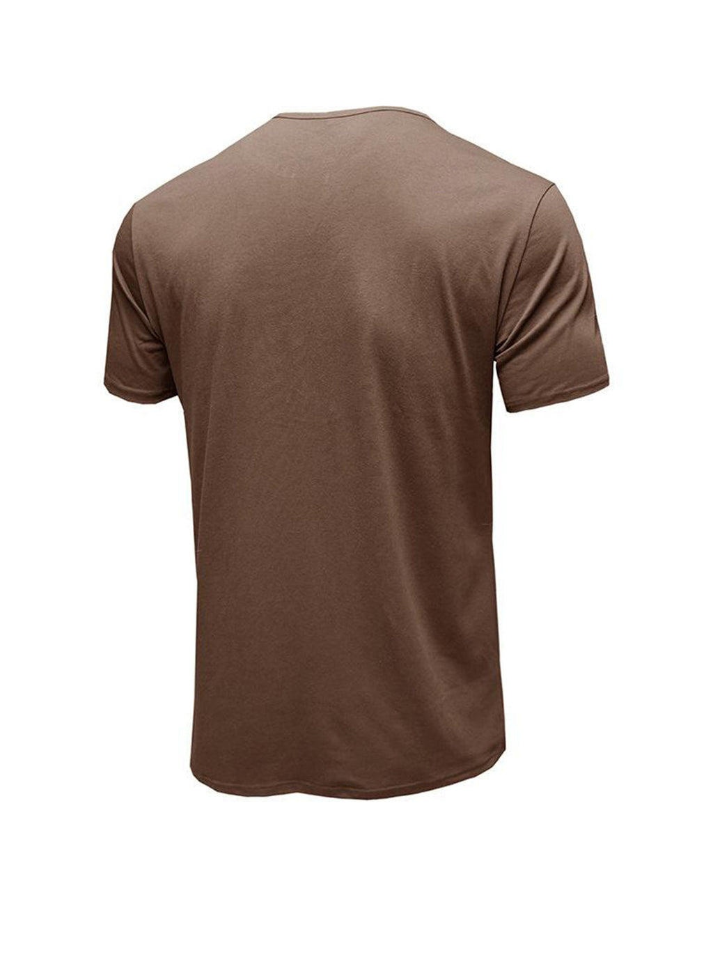Moore Solid Color Henry Short-sleeved T-shirt
