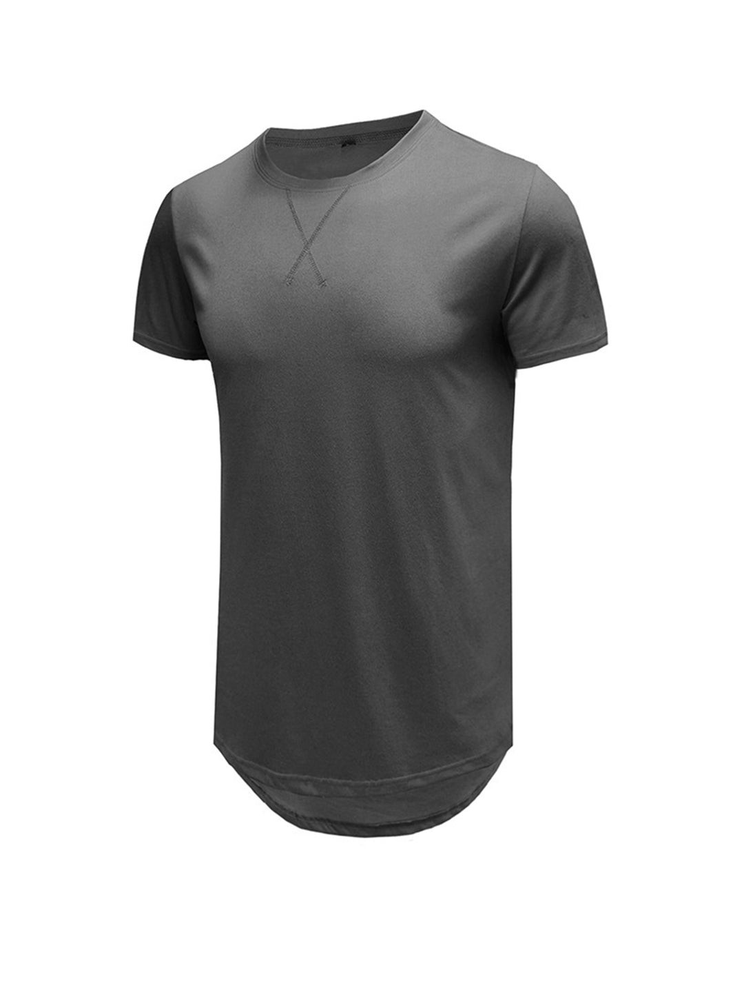 Justin Solid Color Crew Neck Casual T-shirt