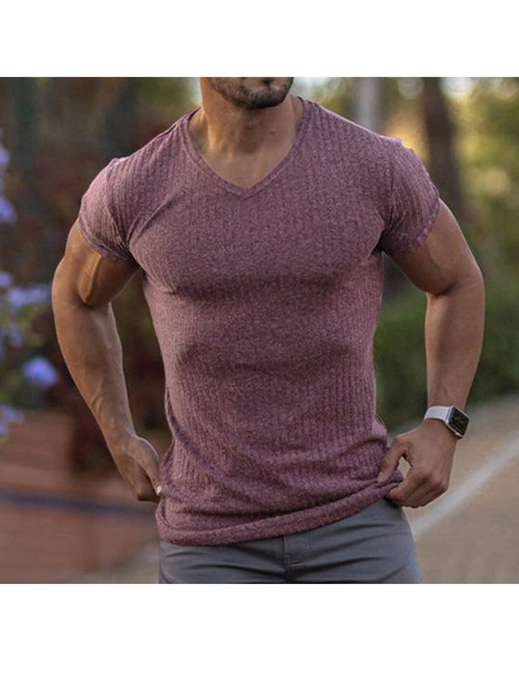 Reginald V-neck Short-sleeved T-shirt