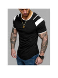 Daniel Contrast Color Round Neck Short-sleeved T-shirt