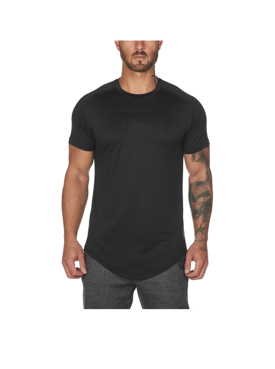 Miguel Solid Color Crew Neck T-shirt