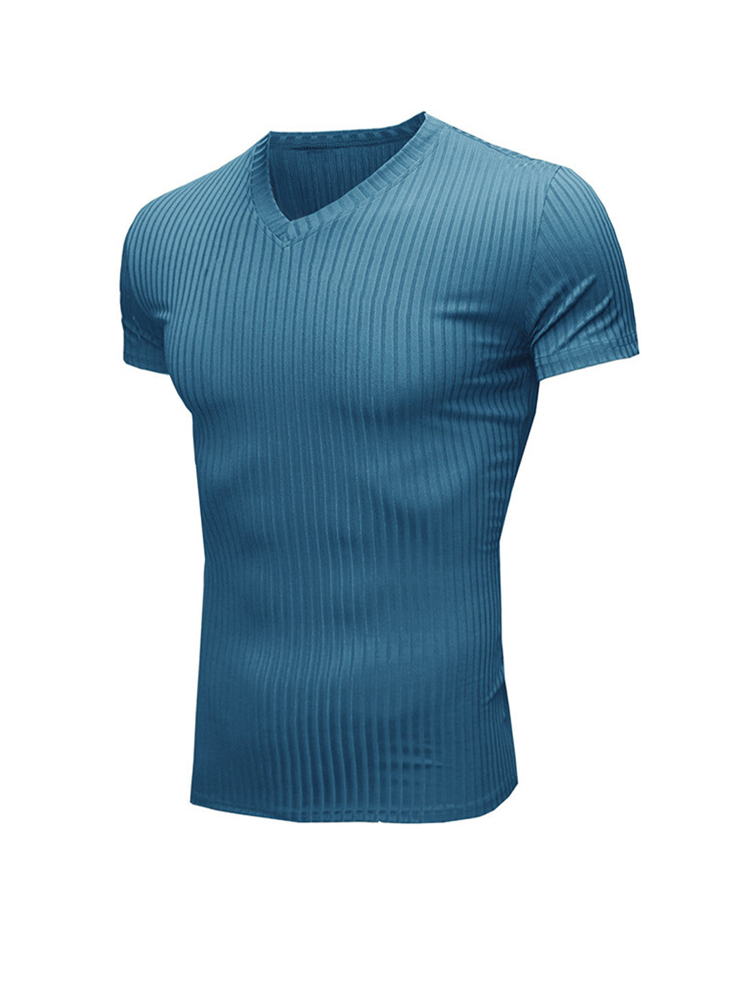 Robert Ribbed Fabric V-neck T-shirt