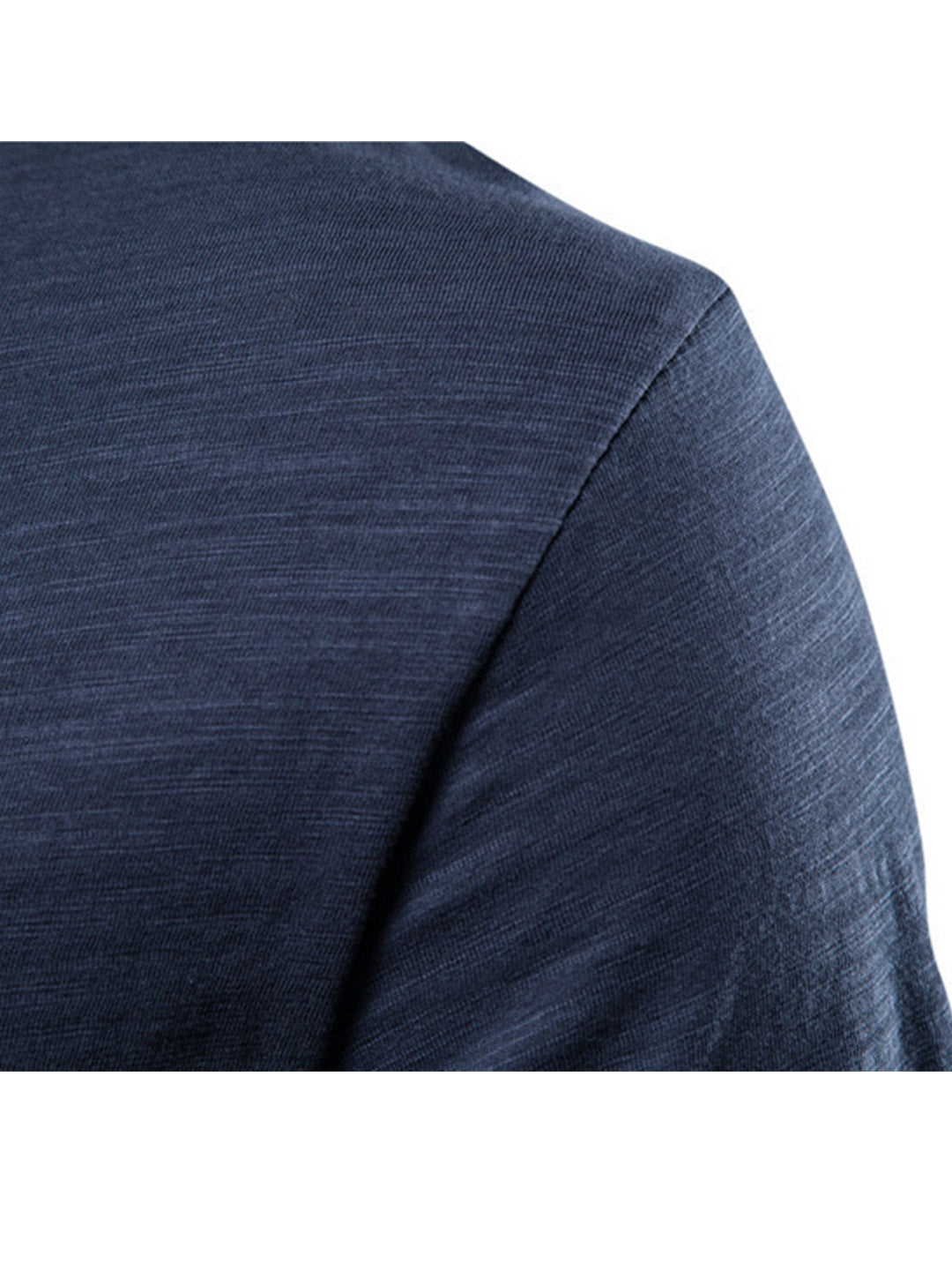 Men's Textured Solid Color Crew Neck T-shirt