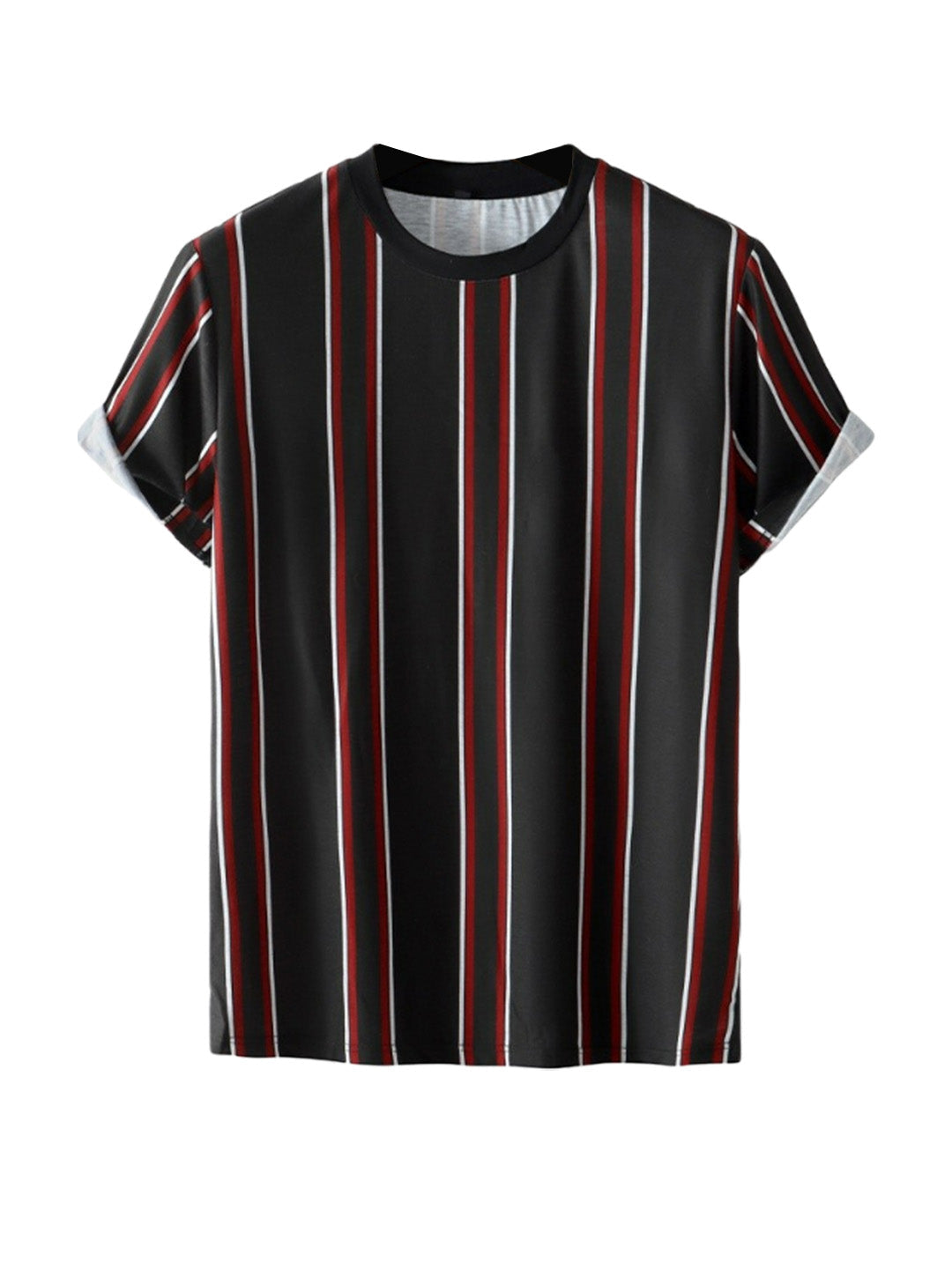 Marvin Colorful Print Striped Short Sleeve T-Shirt