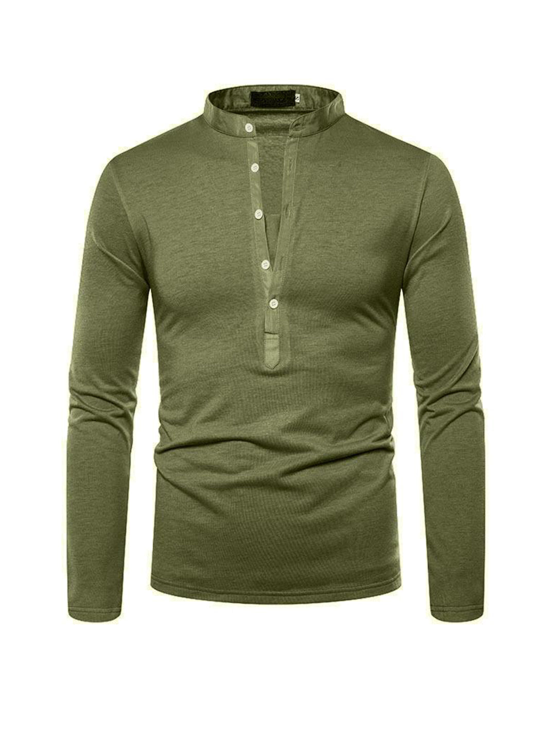 Jesus Solid Color Deep V-neck Long-sleeved T-shirt
