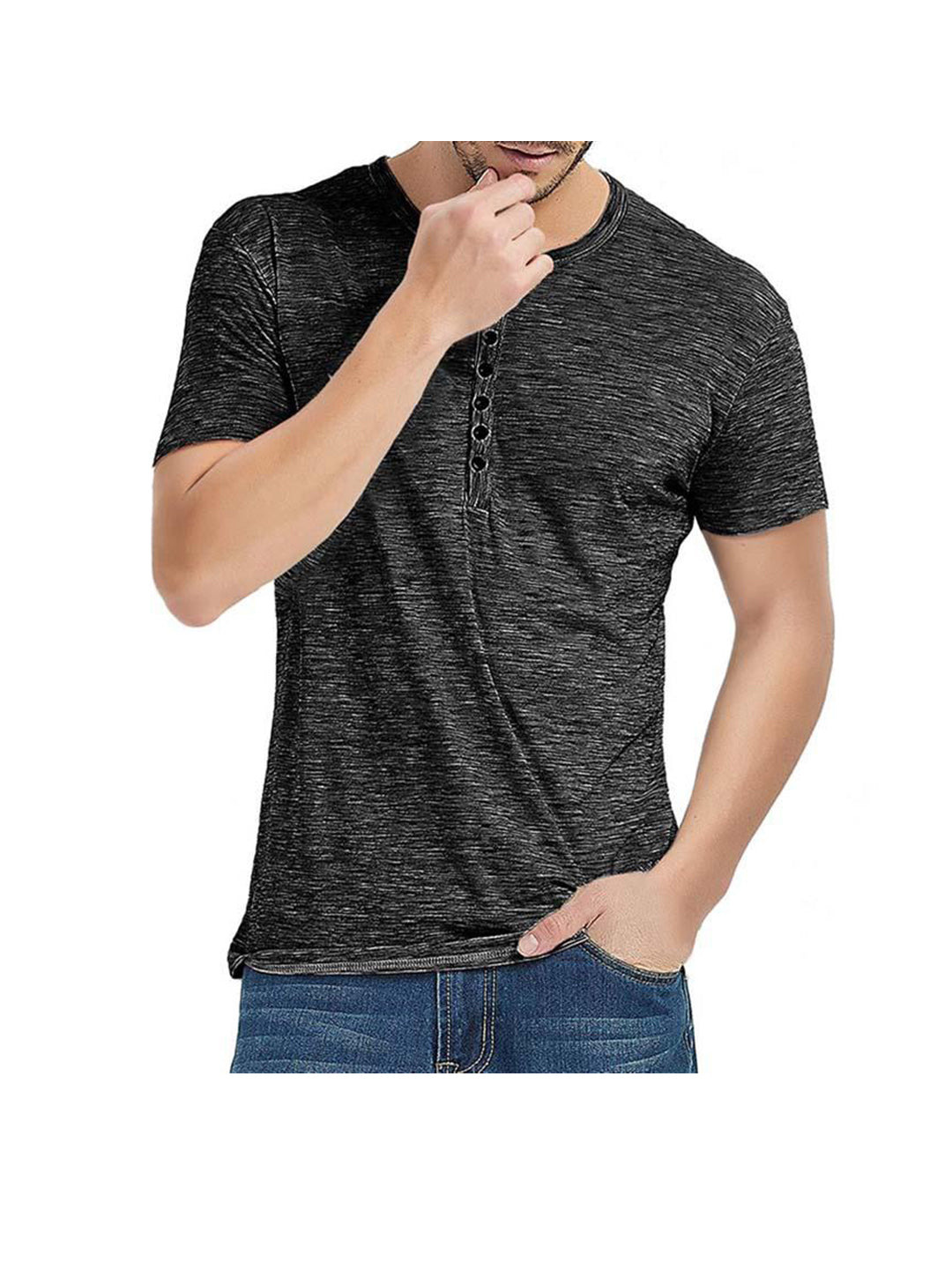 Taylor Jacquard Short-sleeved Casual T-shirt