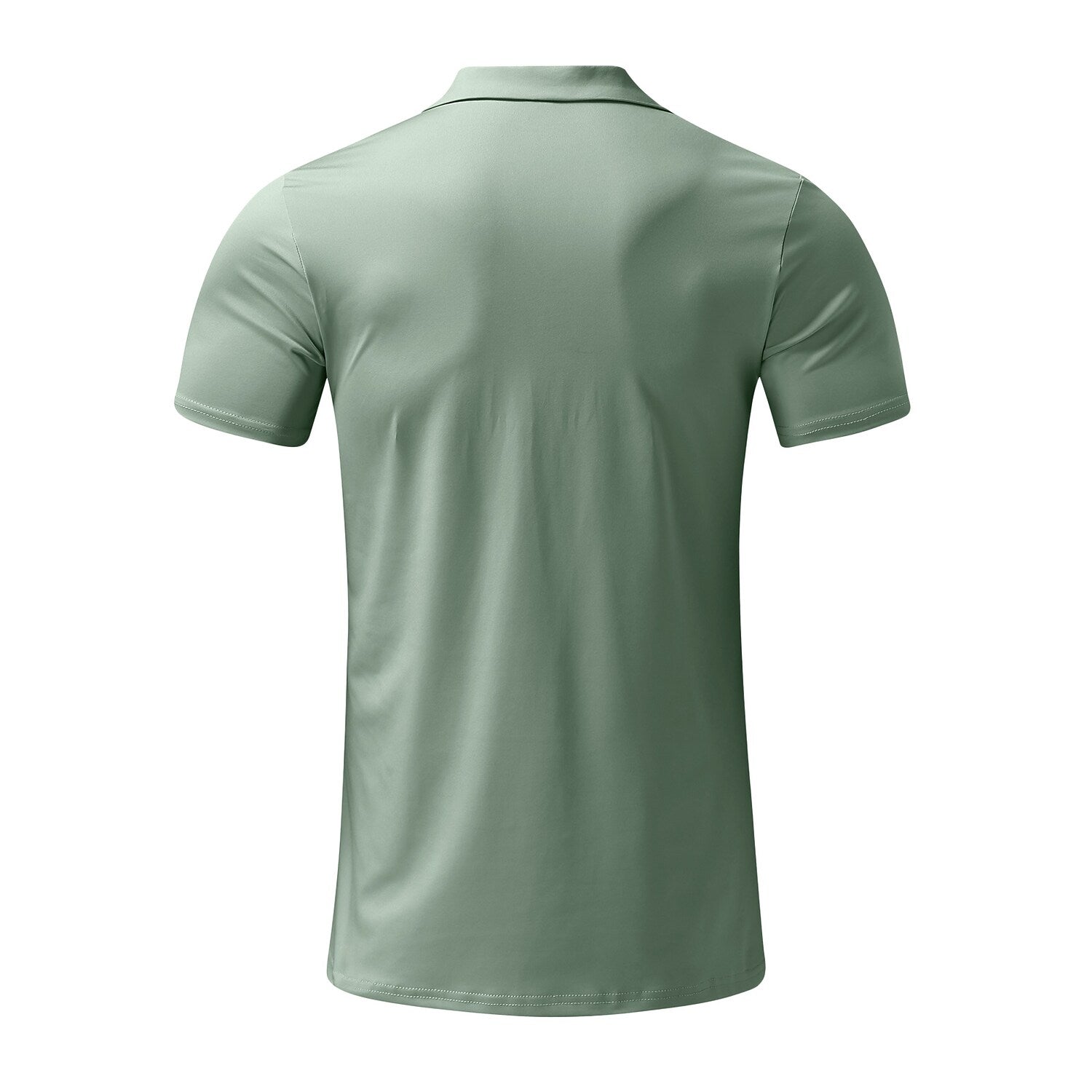 Men's Solid Color Short Sleeve Polo T-shirt
