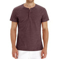 Men's Henley Shirt T shirt Solid Color