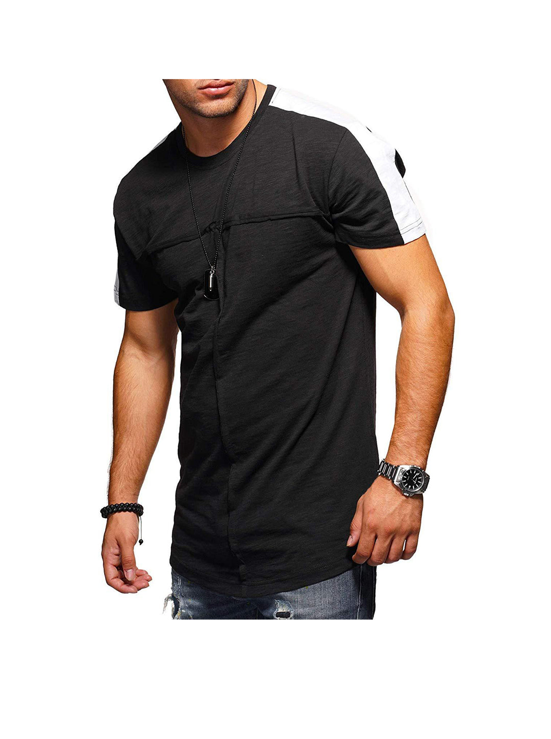 Zachary Patchwork Colorblock Short Sleeve T-Shirt