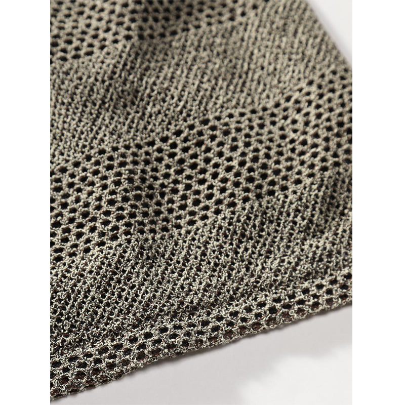 Dennis Open-knit Mesh V-neck Short-sleeve T-shirt