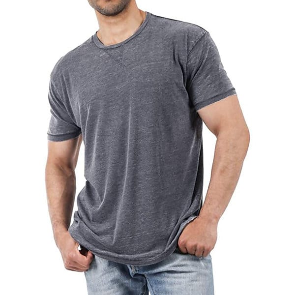 Men's Solid Color Casual Short-sleeved T-shirt