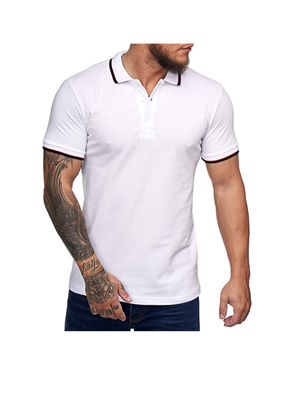 Harold Solid Color Short-sleeved Polo Shirt