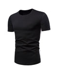 Buford Round Neck Patchwork Short-sleeved T-shirt