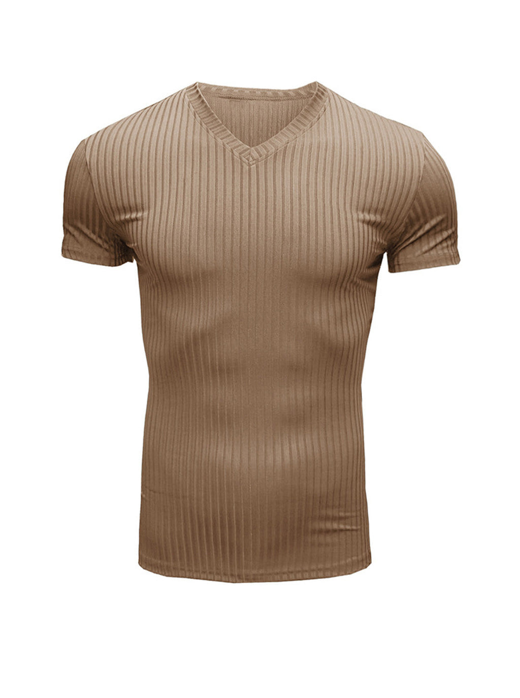 Robert Ribbed Fabric V-neck T-shirt