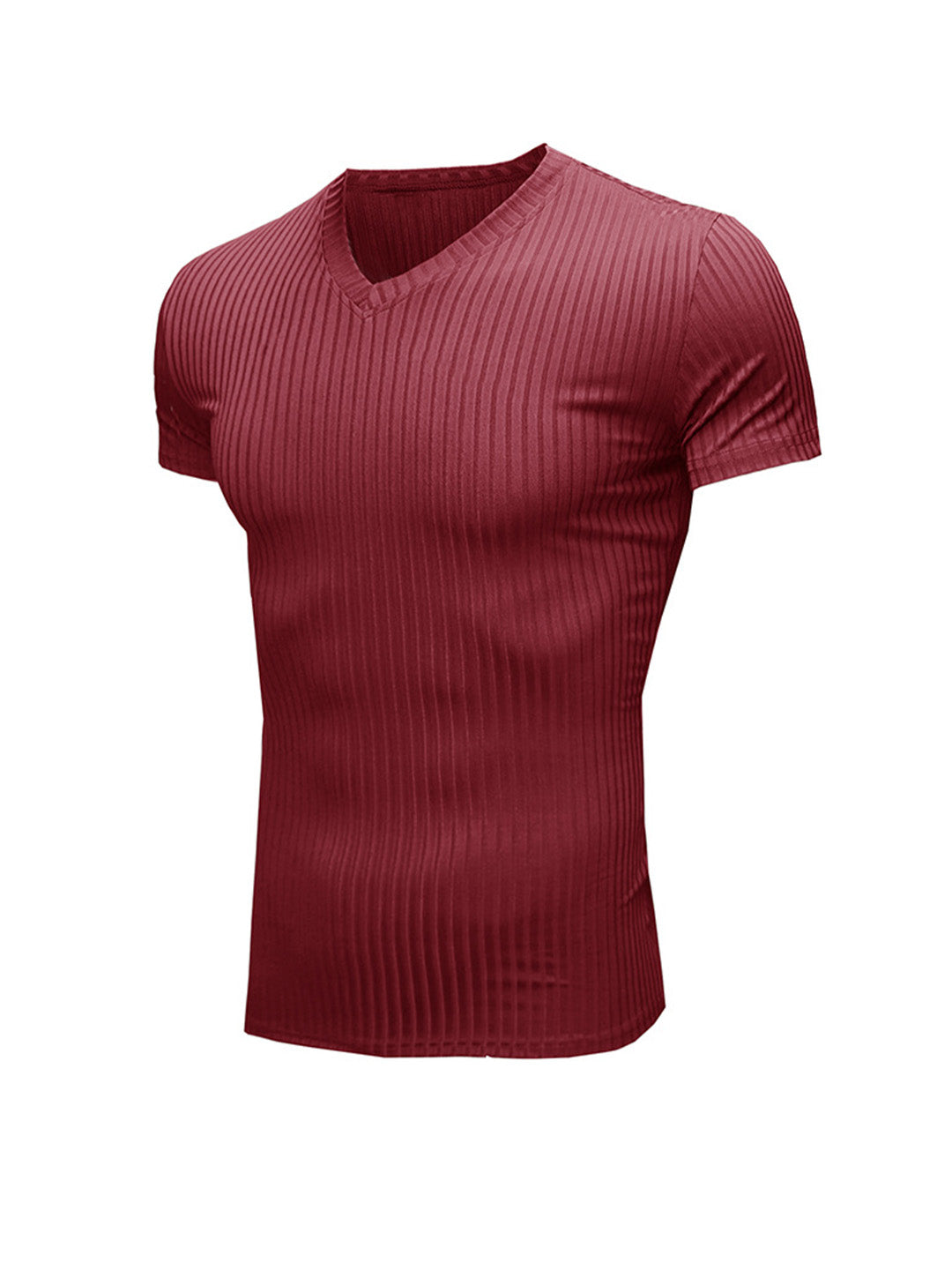 Robert Ribbed Fabric V-neck T-shirt